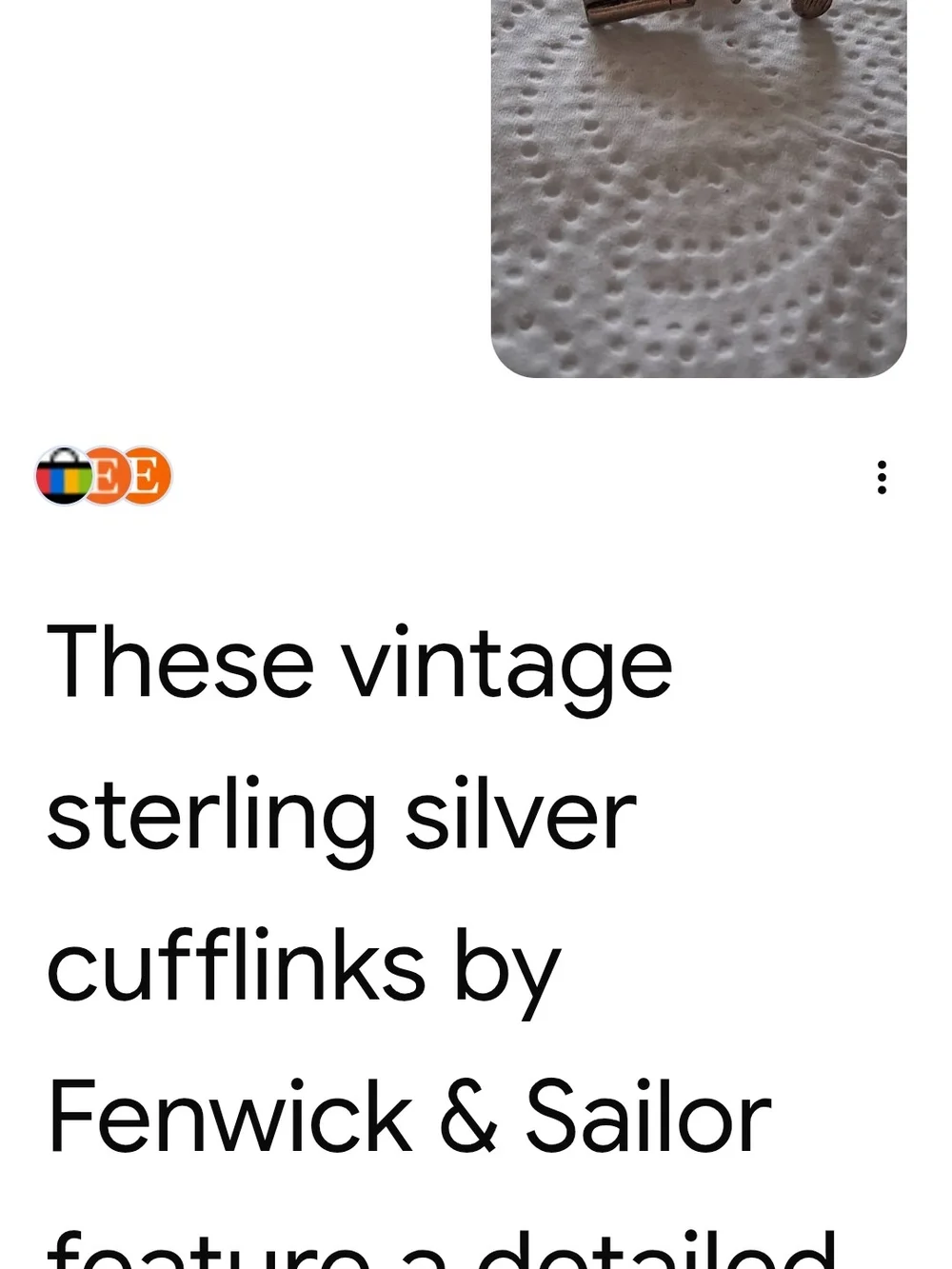 Silver Novelty Pistol Cufflinks for Men